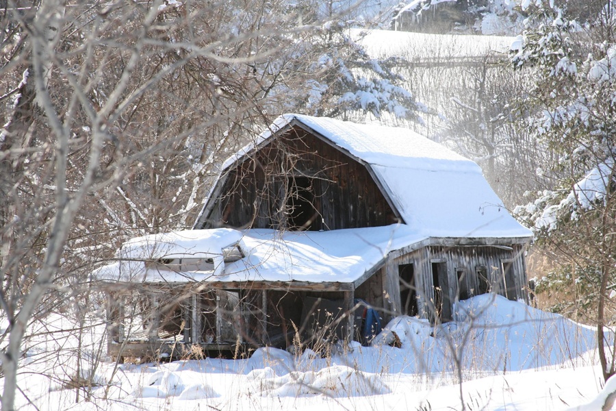Snow Covered Barn